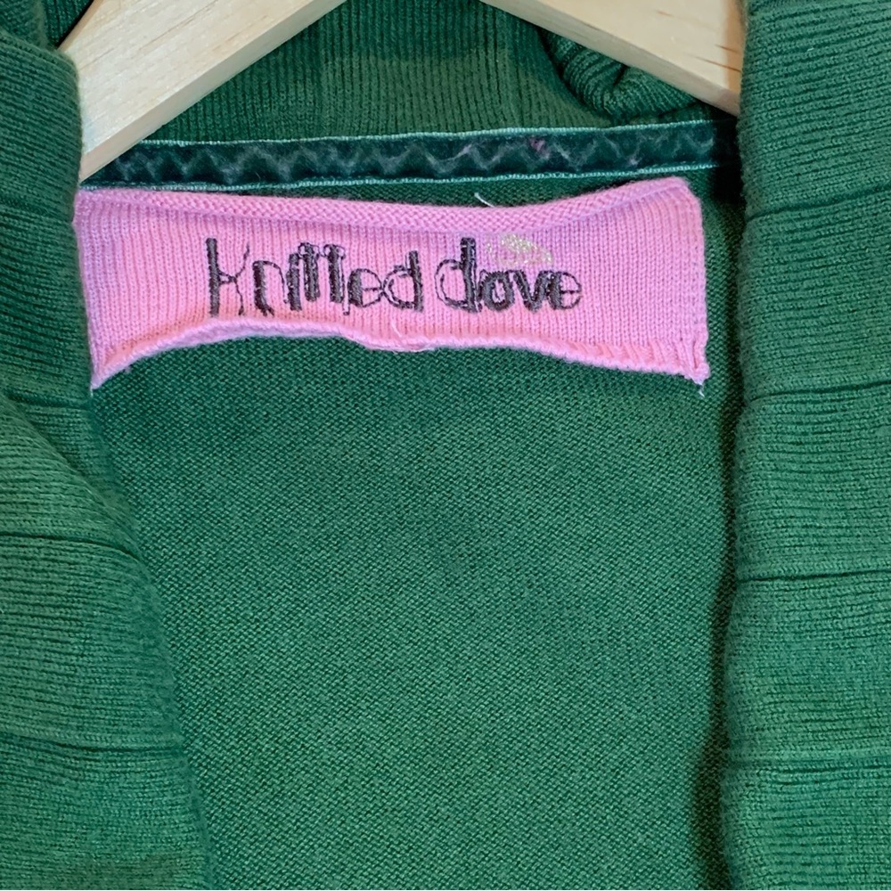 Anthropologie Knitted Dove Emerald Green Cardigan Sweater - Picture 10 of 13